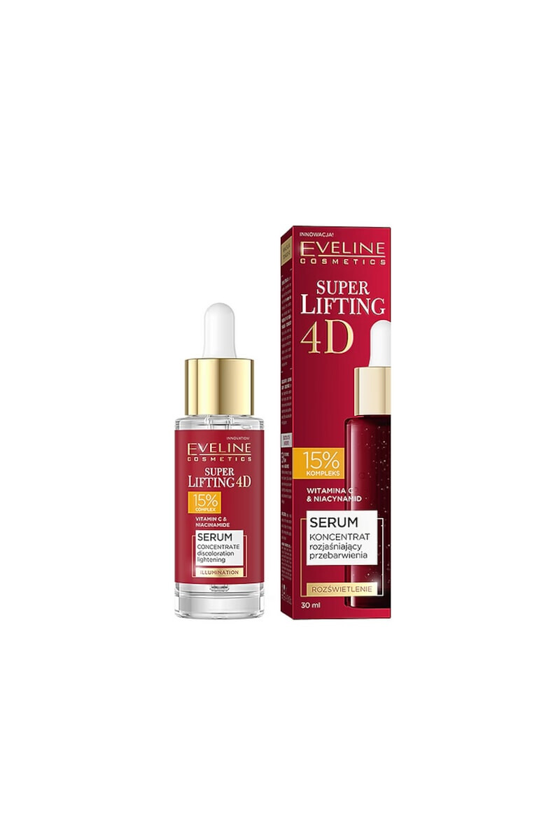 Eveline Cosmetics Ser iluminator SUPER LIFTING 4D 15% Vitamina C si Niacinamida 30 ml - Pled.ro