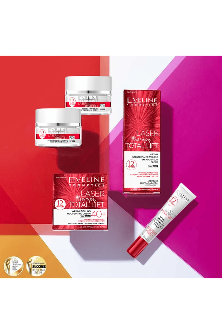 Eveline Cosmetics Set Laser Total Lift 40+ Crema antirid 50 ml Crema de ochi 20 ml Apa micelara 500 ml - Pled.ro