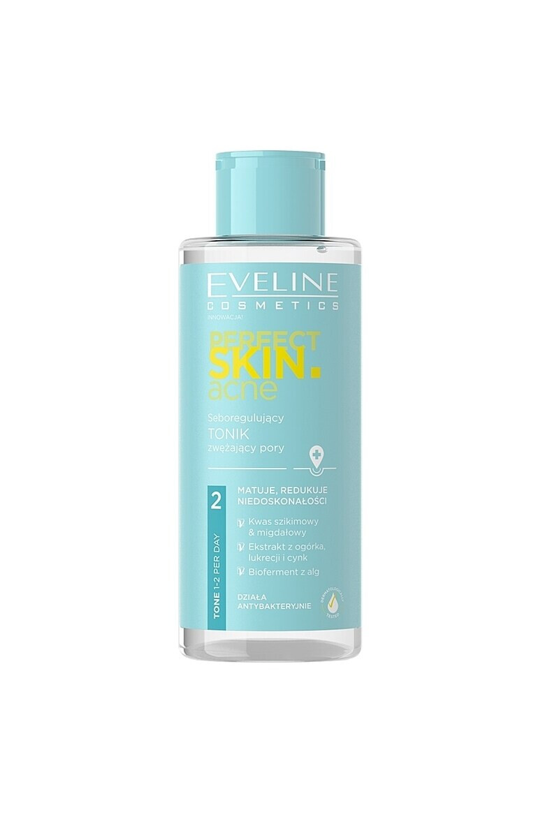 Eveline Cosmetics Tonic seboreglator pentru ingustarea porilor Perfect Skin 200 ml - Pled.ro