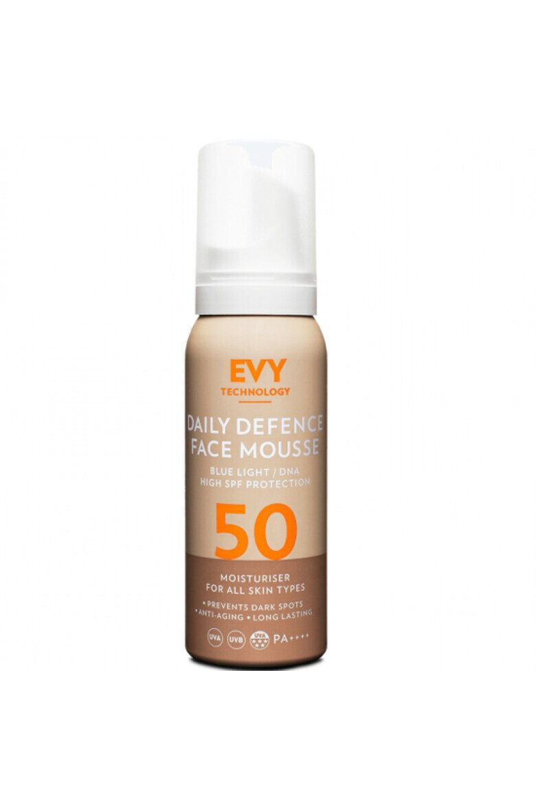 Evy Technology Spuma de fata Daily Defence Unisex SPF 50 75 ml - Pled.ro