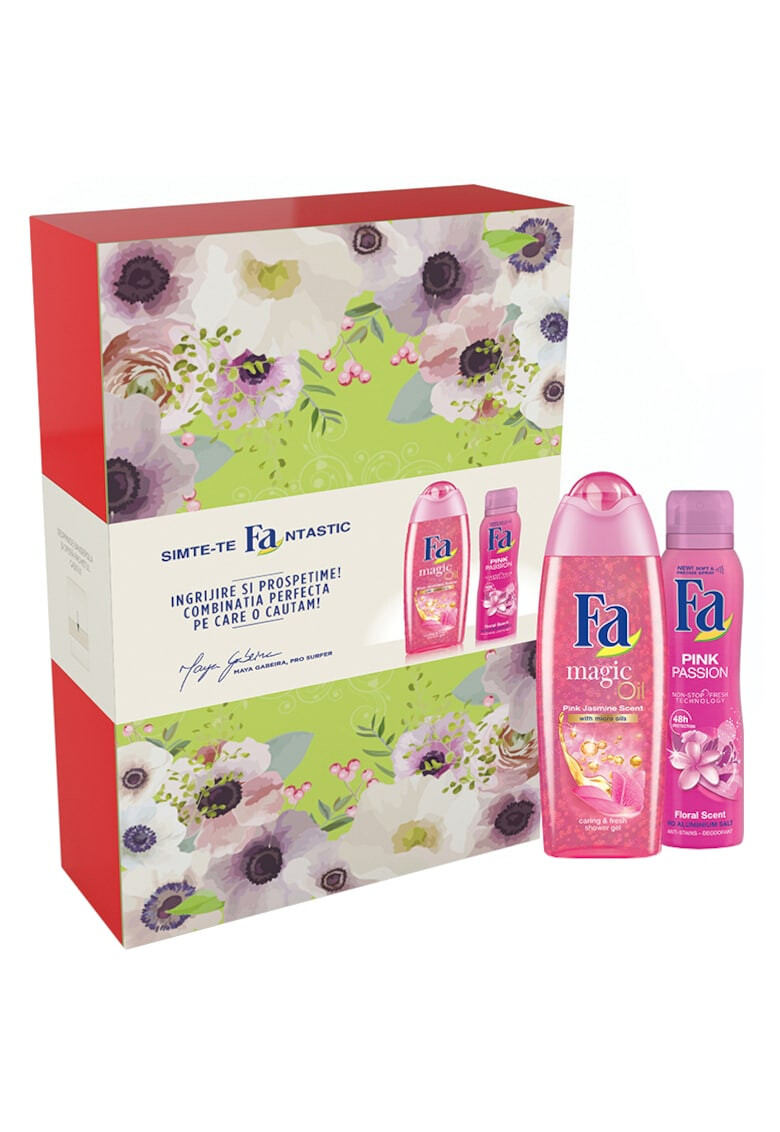 Fa Set Pink: Gel de dus Magic Oil Pink Jasmine 250 ml + Deodorant spray Pink Passion 150 ml - Pled.ro