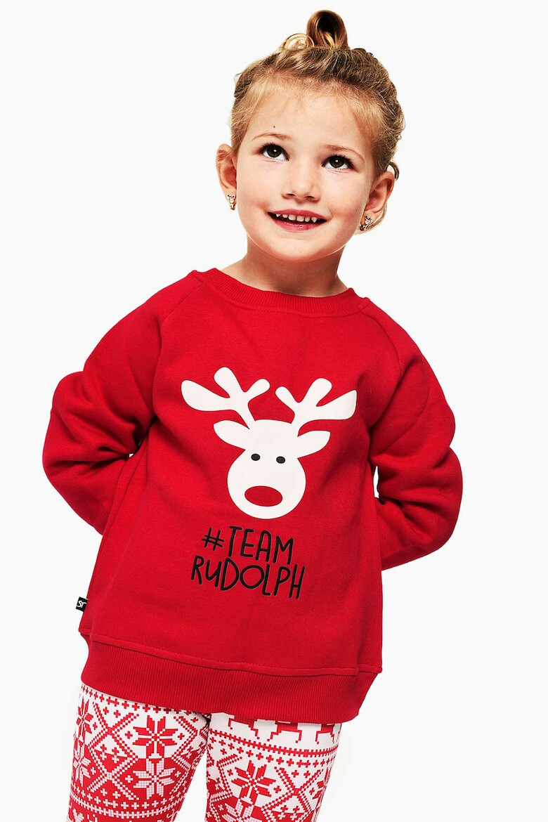 FAMILYSTA® Bluza de trening cu imprimeu Rudolf - Pled.ro