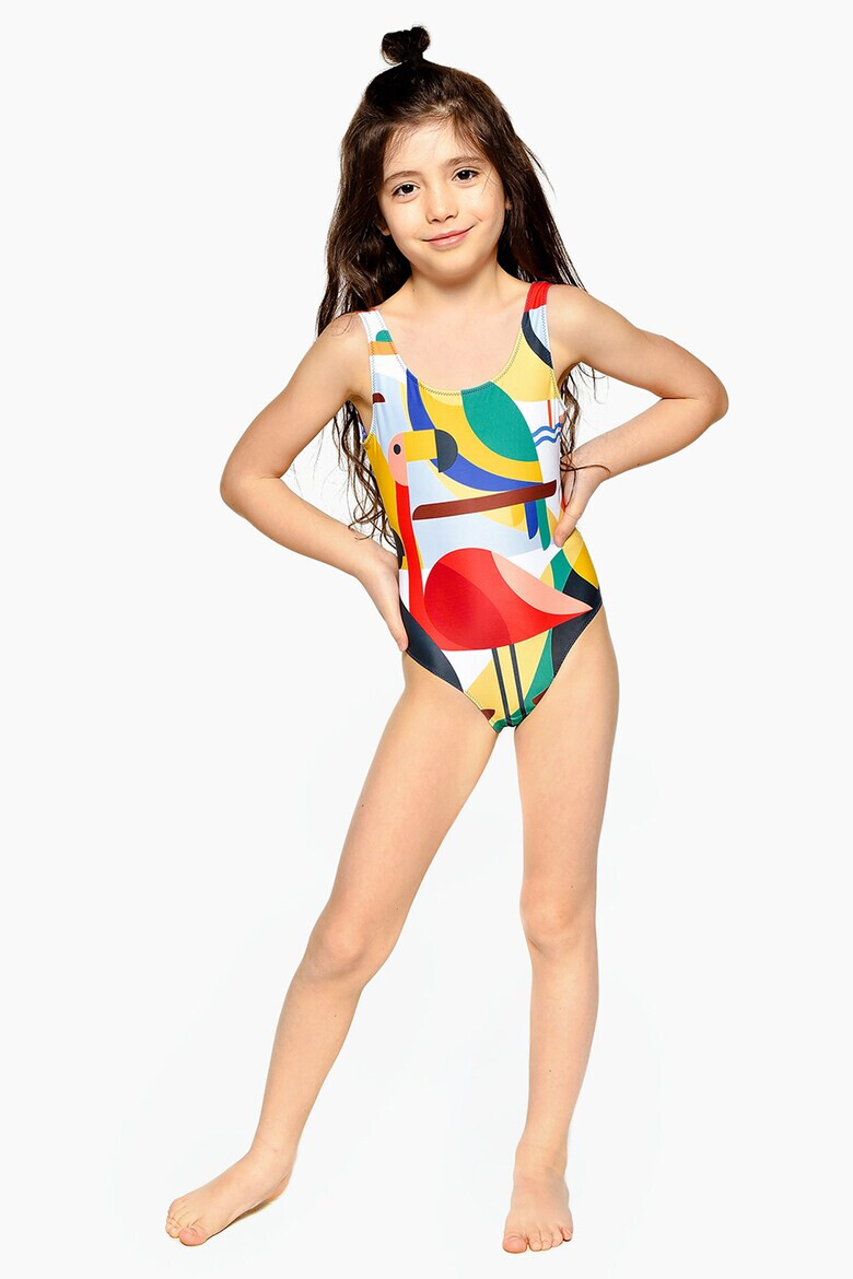 FAMILYSTA® Costum de baie intreg cu model grafic - Pled.ro