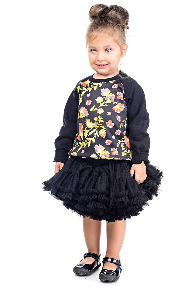 FAMILYSTA® Bluza de trening cu imprimeu floral si maneci raglan - Pled.ro