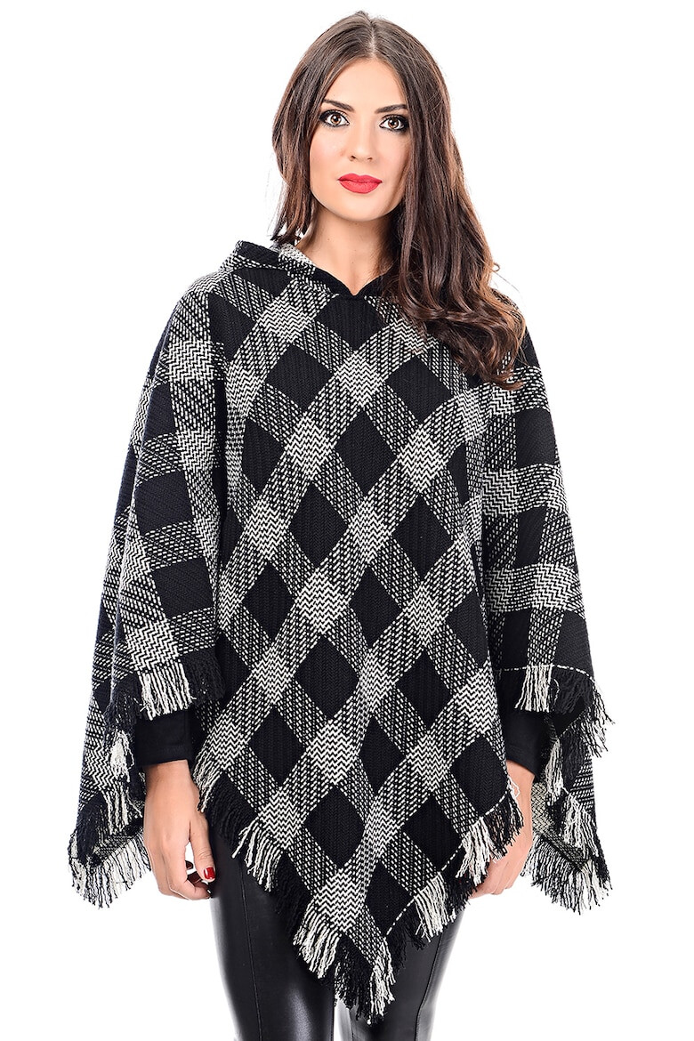 FAMILYSTA® Poncho din amestec de lana cu model in carouri - Pled.ro