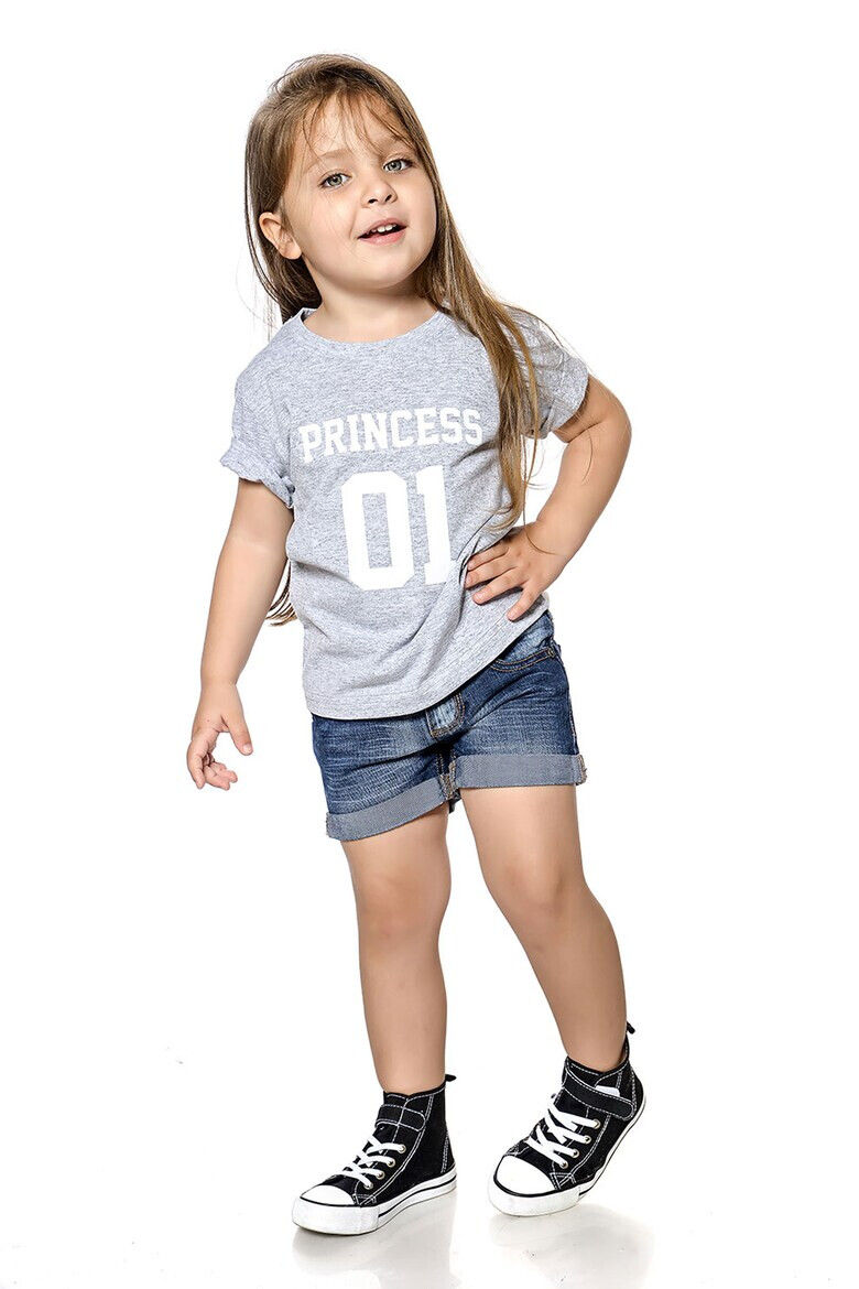 FAMILYSTA® Tricou de bumbac cu imprimeu text - Pled.ro