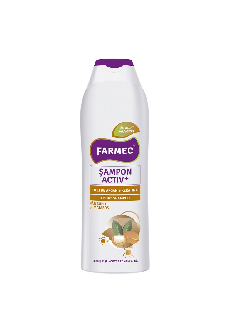 Farmec Sampon Activ+ cu ulei de argan si keratina 400 ml - Pled.ro