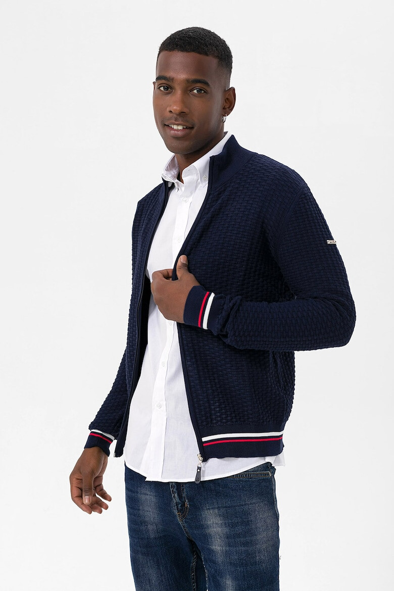 Felix Hardy Cardigan cu fermoar si aspect texturat - Pled.ro