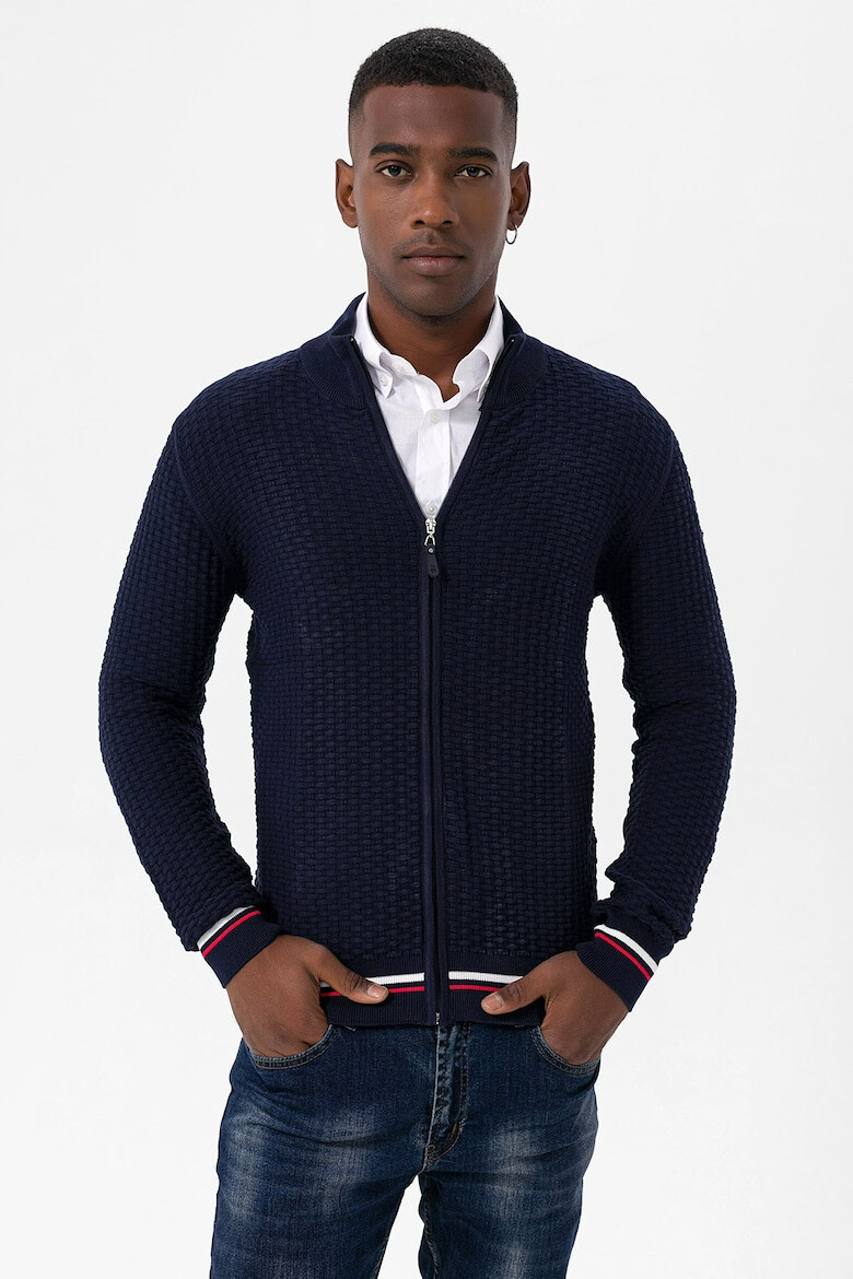 Felix Hardy Cardigan cu fermoar si aspect texturat - Pled.ro