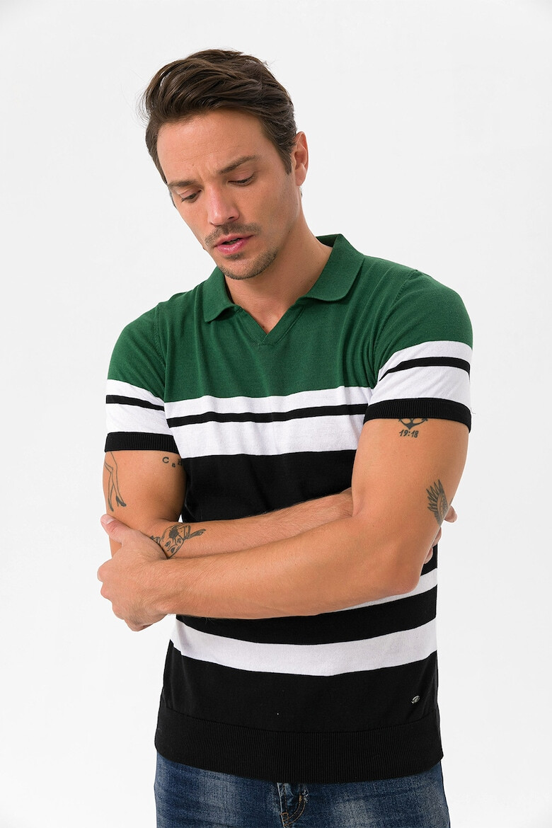 Felix Hardy Tricou polo cu dungi contrastante - Pled.ro