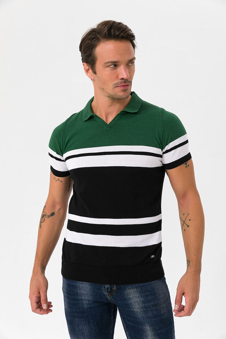 Felix Hardy Tricou polo cu dungi contrastante - Pled.ro