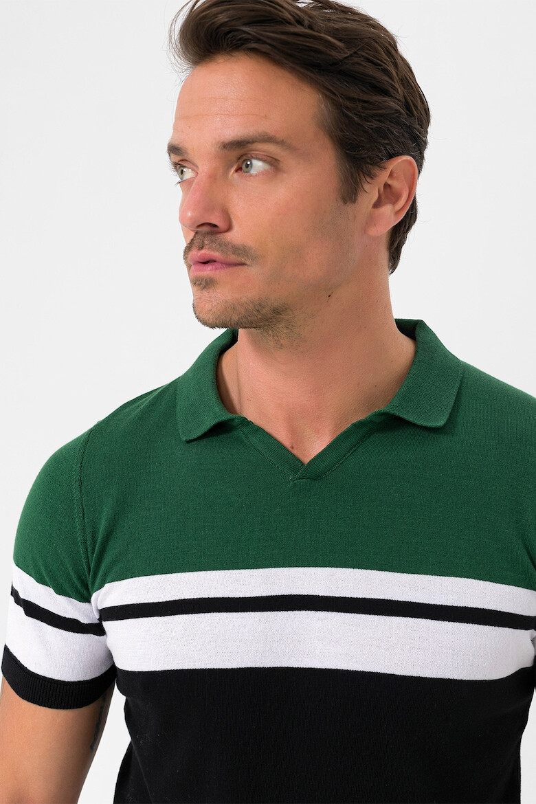 Felix Hardy Tricou polo cu dungi contrastante - Pled.ro