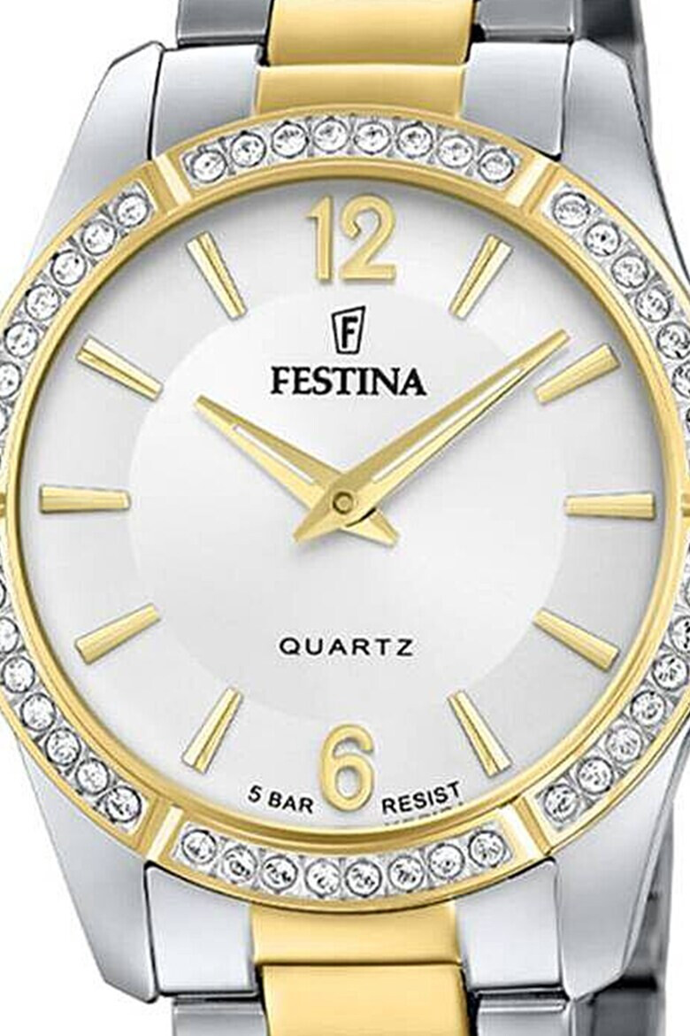 Festina Ceas analog cu coroana cu zirconia - Pled.ro