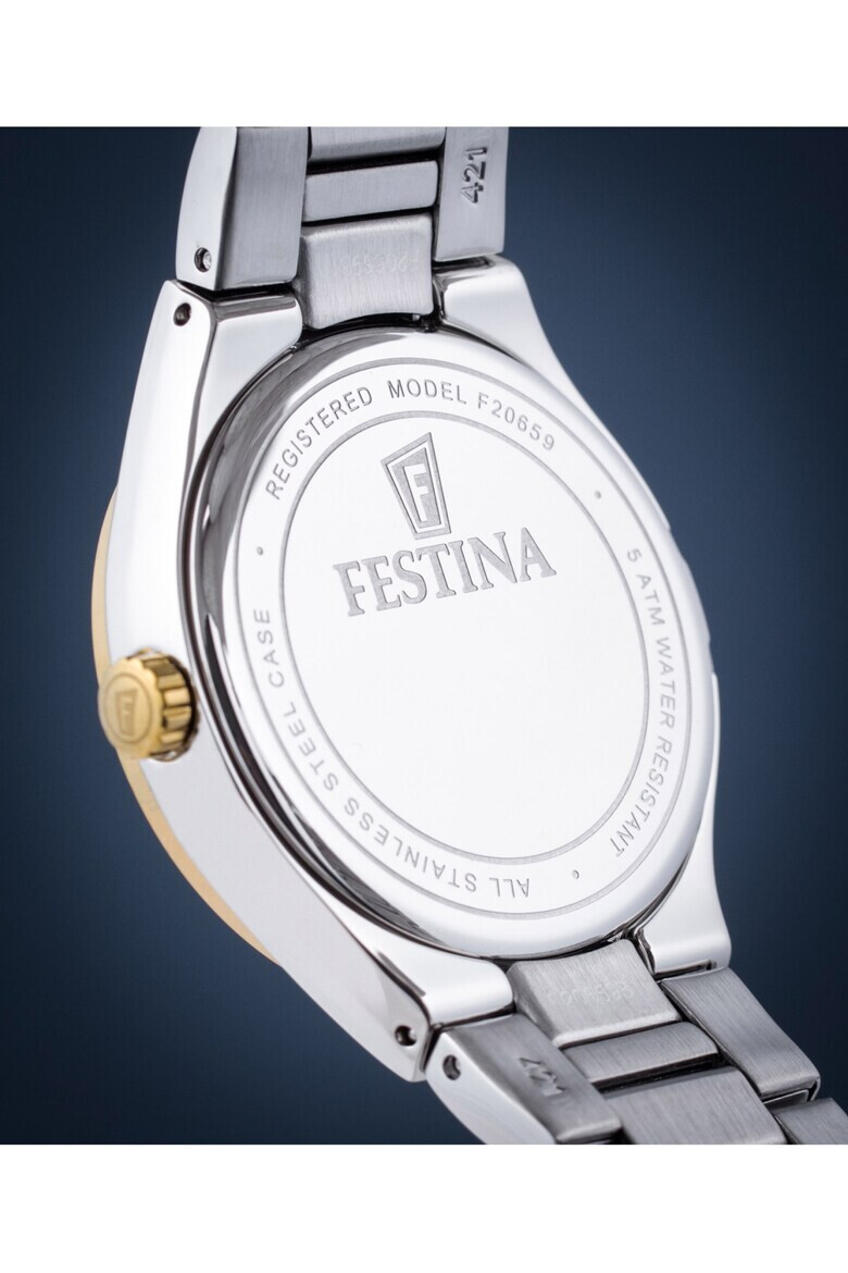 Festina Ceas dama Sticla/Inox Auriu/Argintiu - Pled.ro