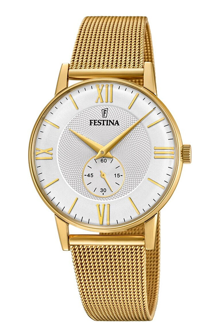 Festina Ceas din otel inoxidabil cu bratara cu model plasa - Pled.ro