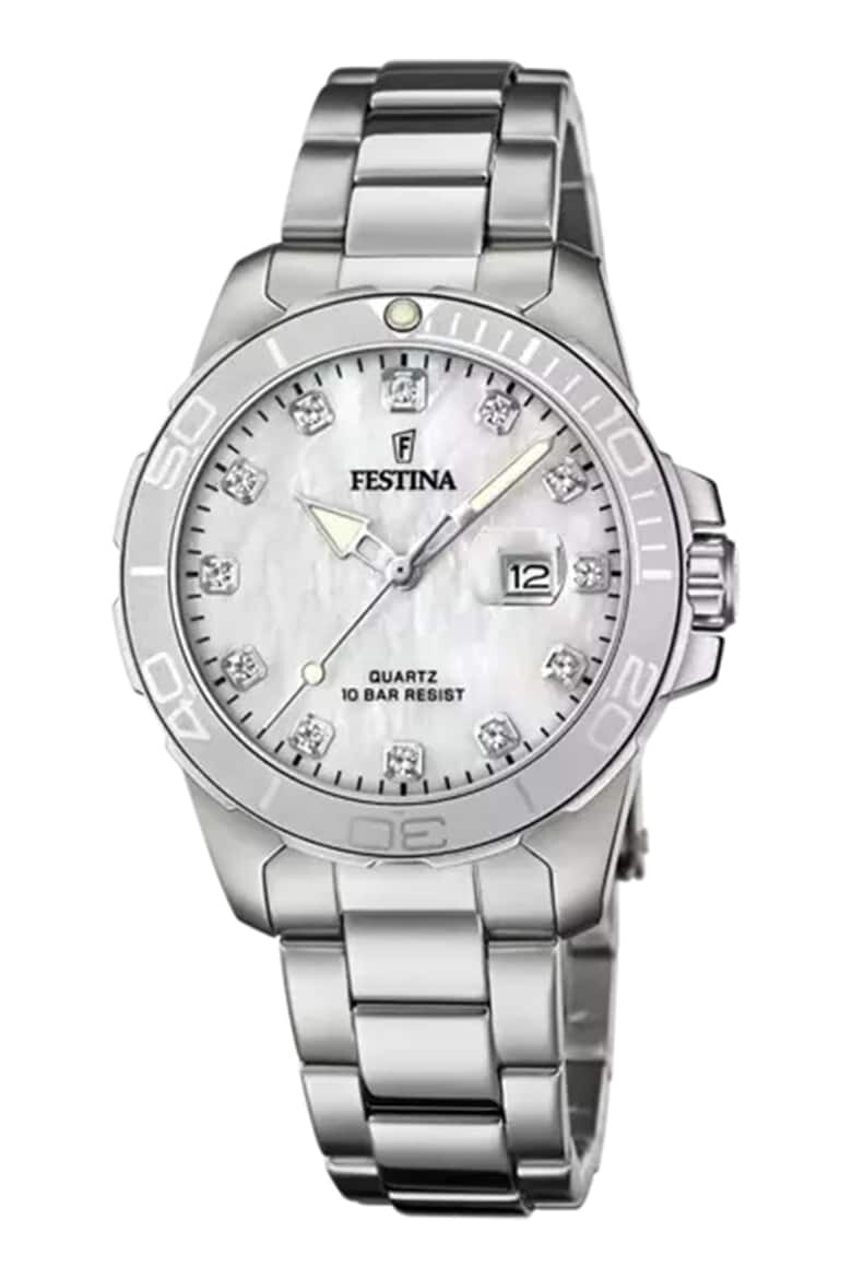 Festina Ceas din otel inoxidabil cu cadran cu logo - Pled.ro