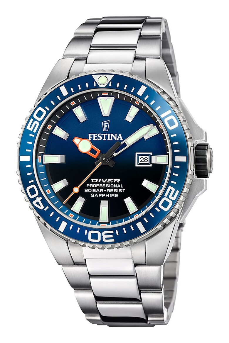 Festina Ceas din otel inoxidabil cu cadran cu logo - Pled.ro