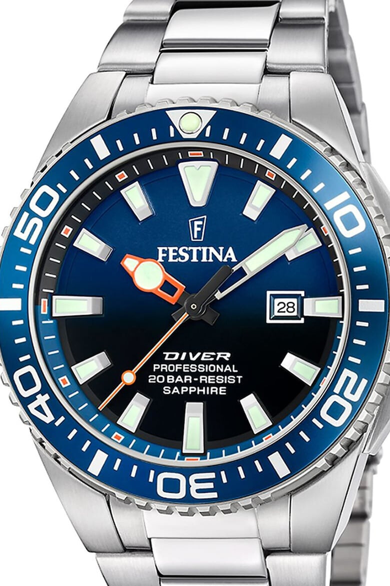 Festina Ceas din otel inoxidabil cu cadran cu logo - Pled.ro