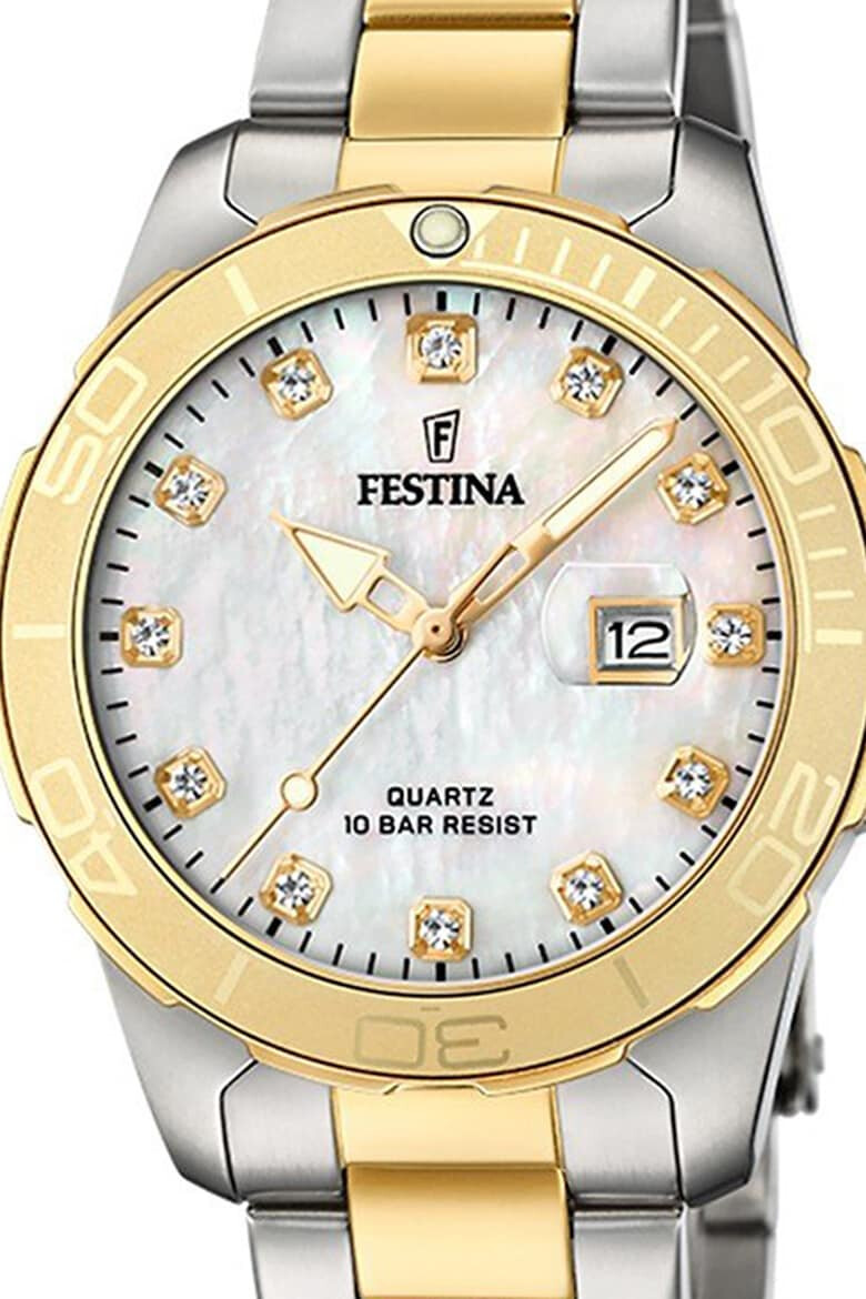 Festina Ceas din otel inoxidabil cu cadran decorat cu cristale zirconia - Pled.ro