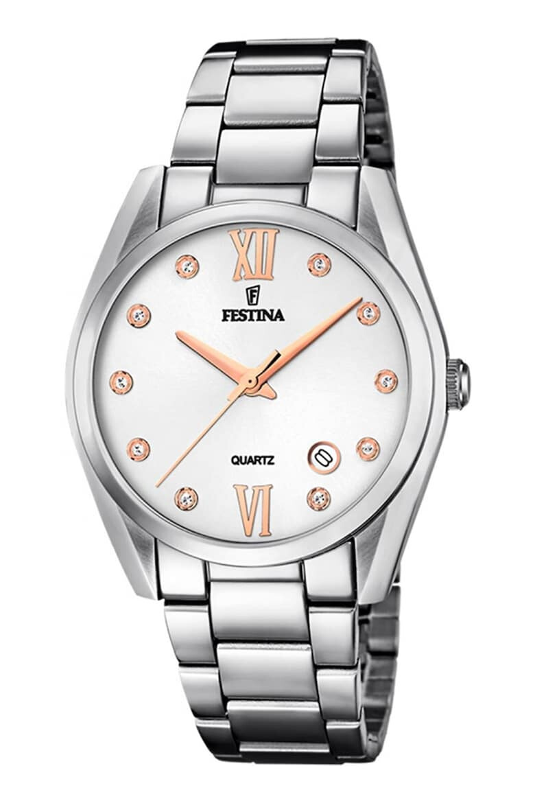 Festina Ceas din otel inoxidabil cu cristale zirconia - Pled.ro