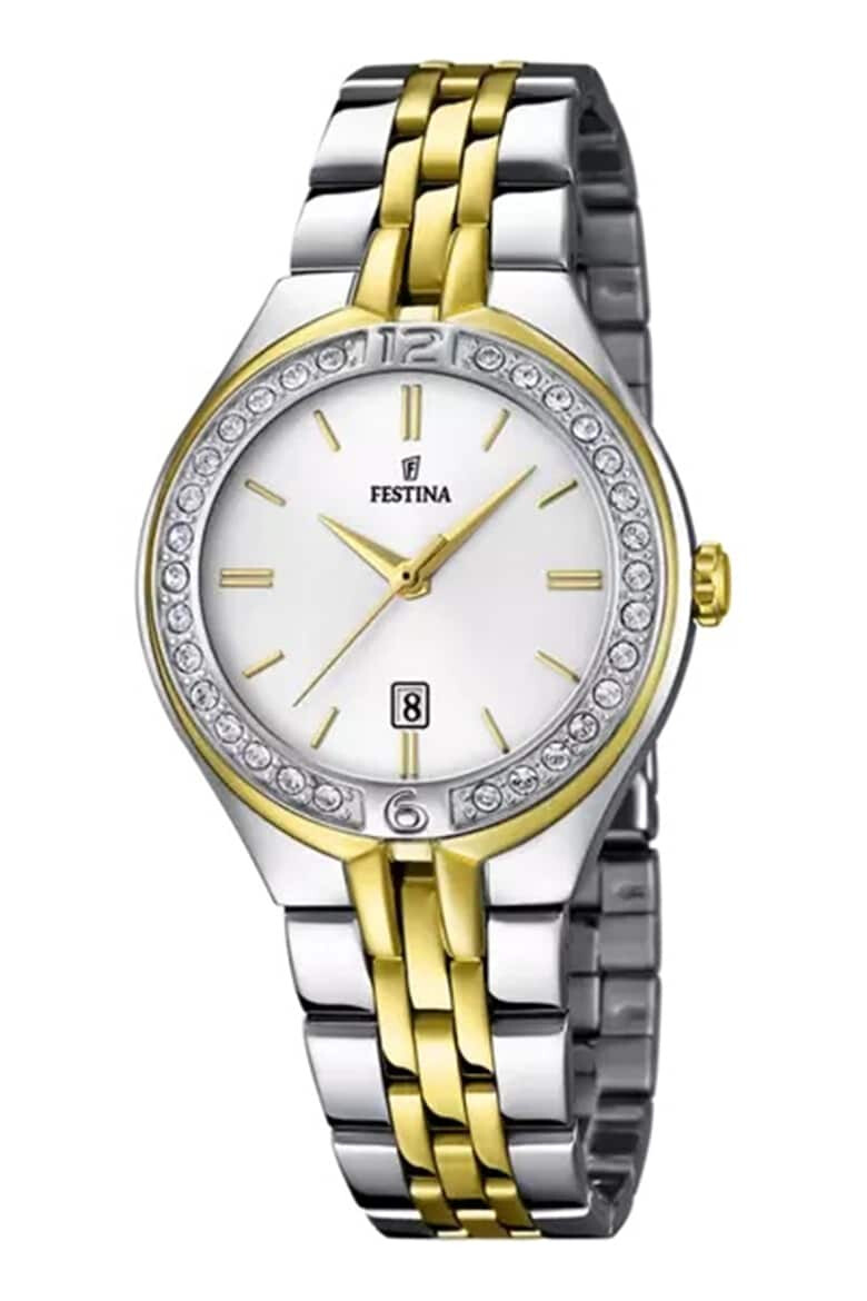 Festina Ceas din otel inoxidabil cu cristale zirconia - Pled.ro