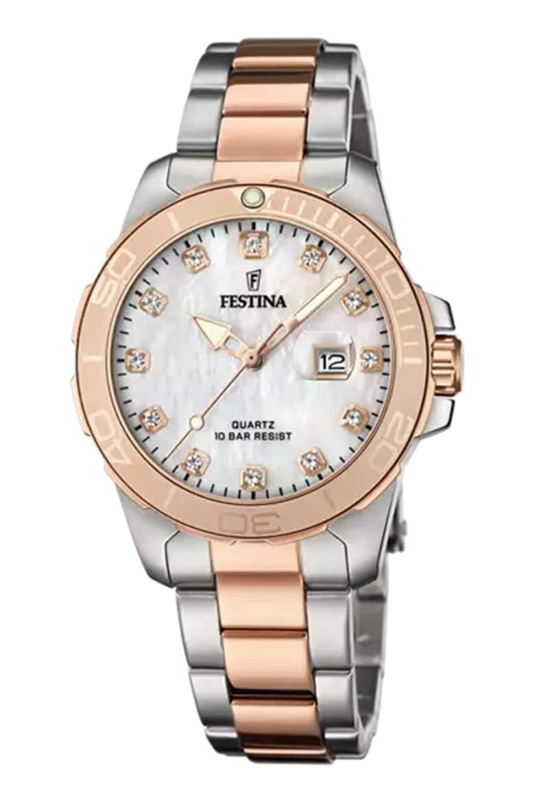 Festina Ceas din otel inoxidabil cu model in doua nuante - Pled.ro