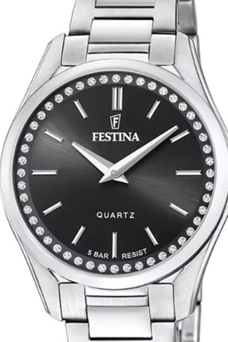 Festina Ceas din otel inoxidabil decorat cu cristale zirconia - Pled.ro