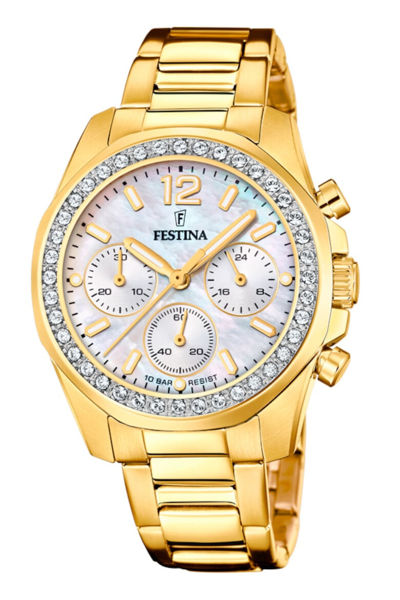 Festina Ceas din otel inoxidabil decorat cu zirconia - Pled.ro