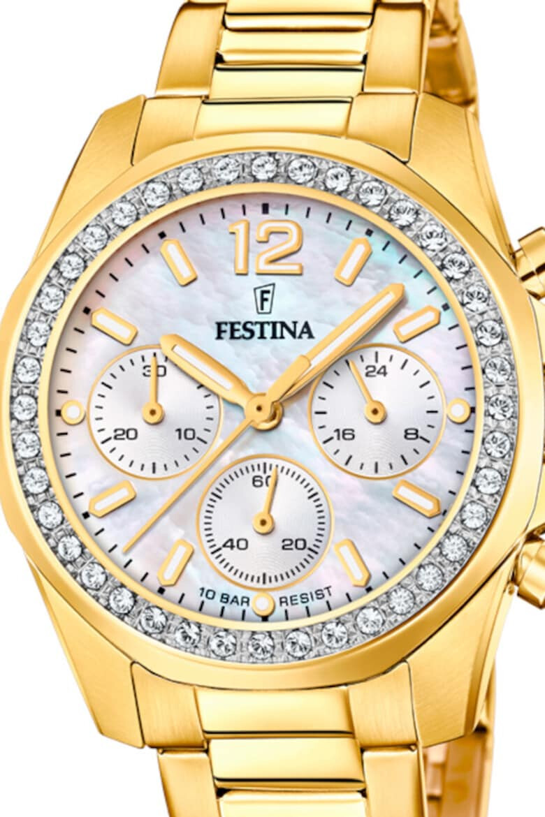 Festina Ceas din otel inoxidabil decorat cu zirconia - Pled.ro