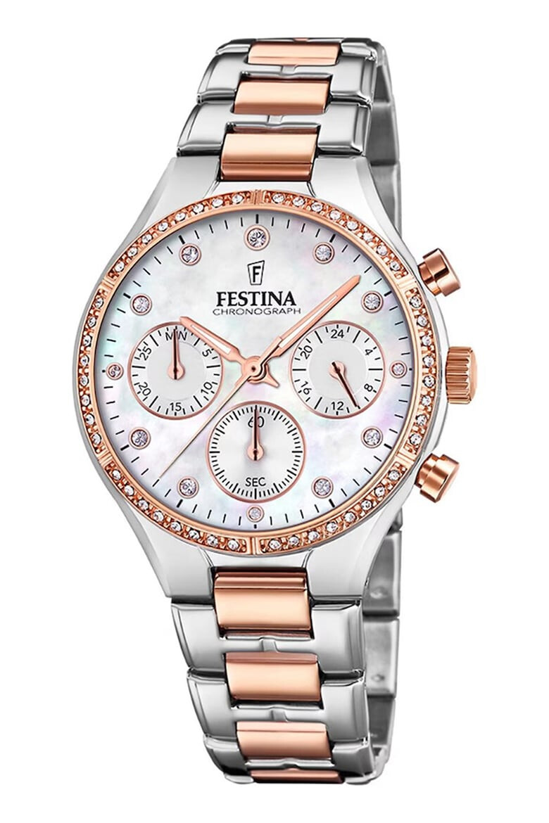 Festina Ceas din otel inoxidabil decorat cu zirconia - Pled.ro