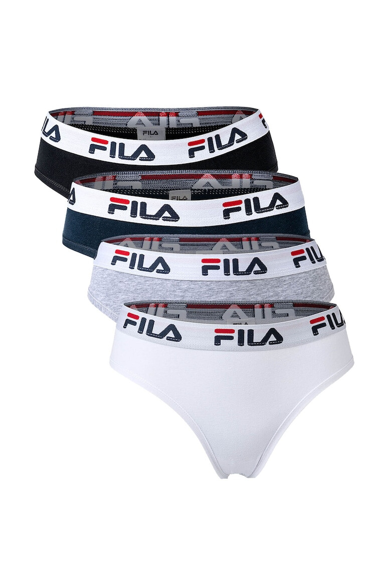 Fila Set de chiloti cu banda logo in talie - 4 perechi - Pled.ro