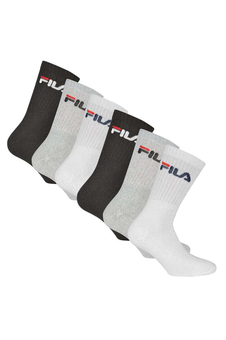 Fila Set de sosete lungi unisex cu imprimeu logo - 6 perechi - Pled.ro