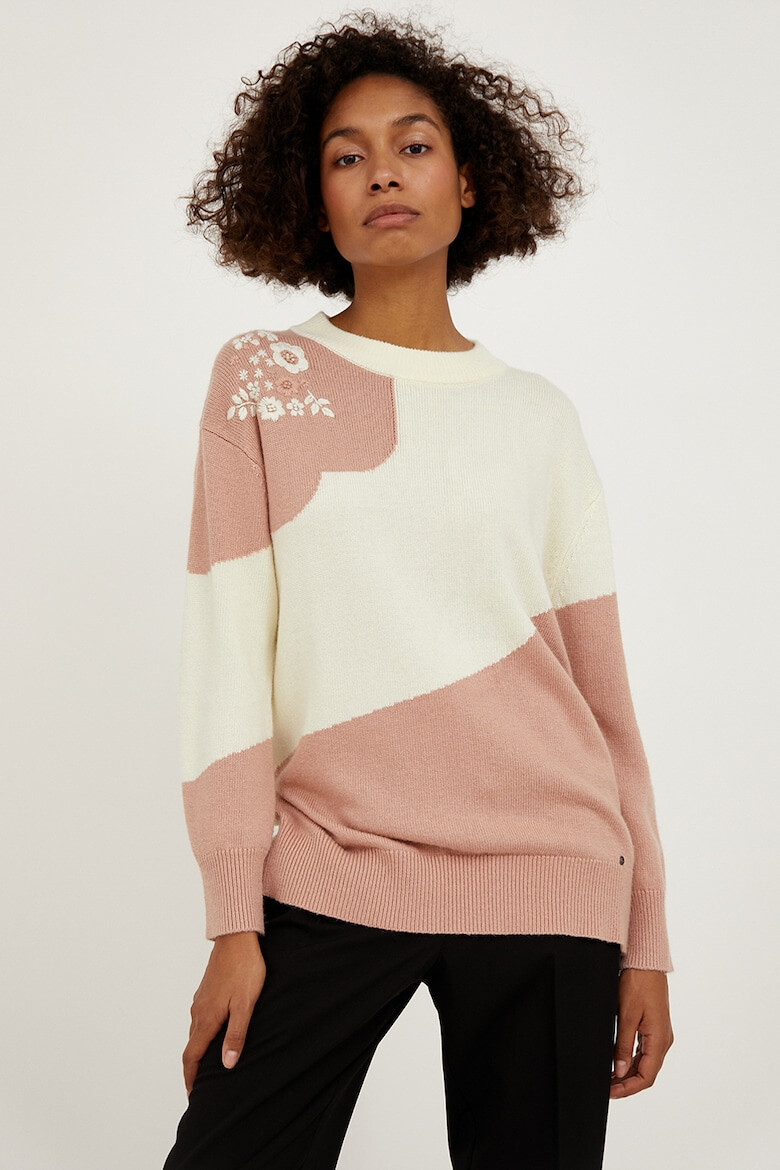 FINN FLARE Pulover lejer colorblock - Pled.ro