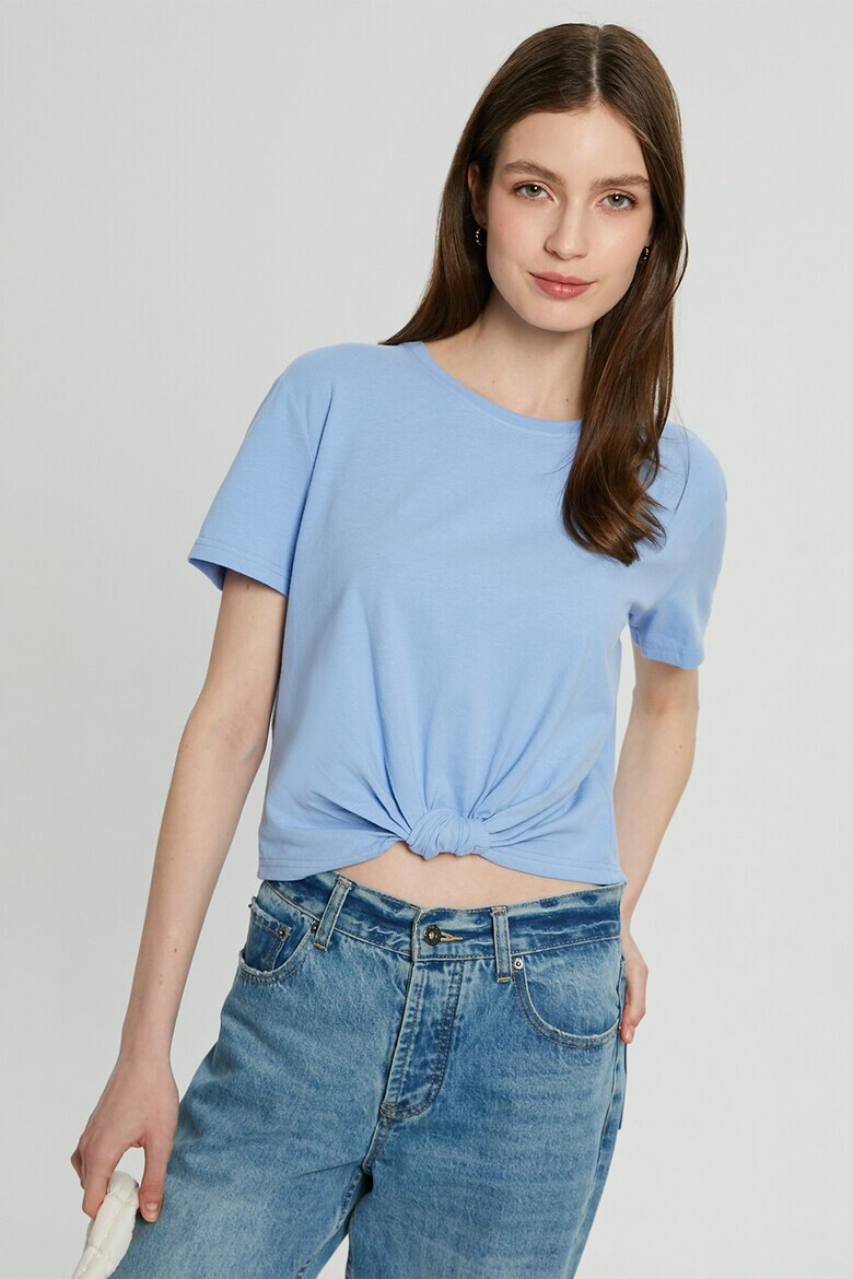 FINN FLARE Tricou crop cu nod frontal - Pled.ro