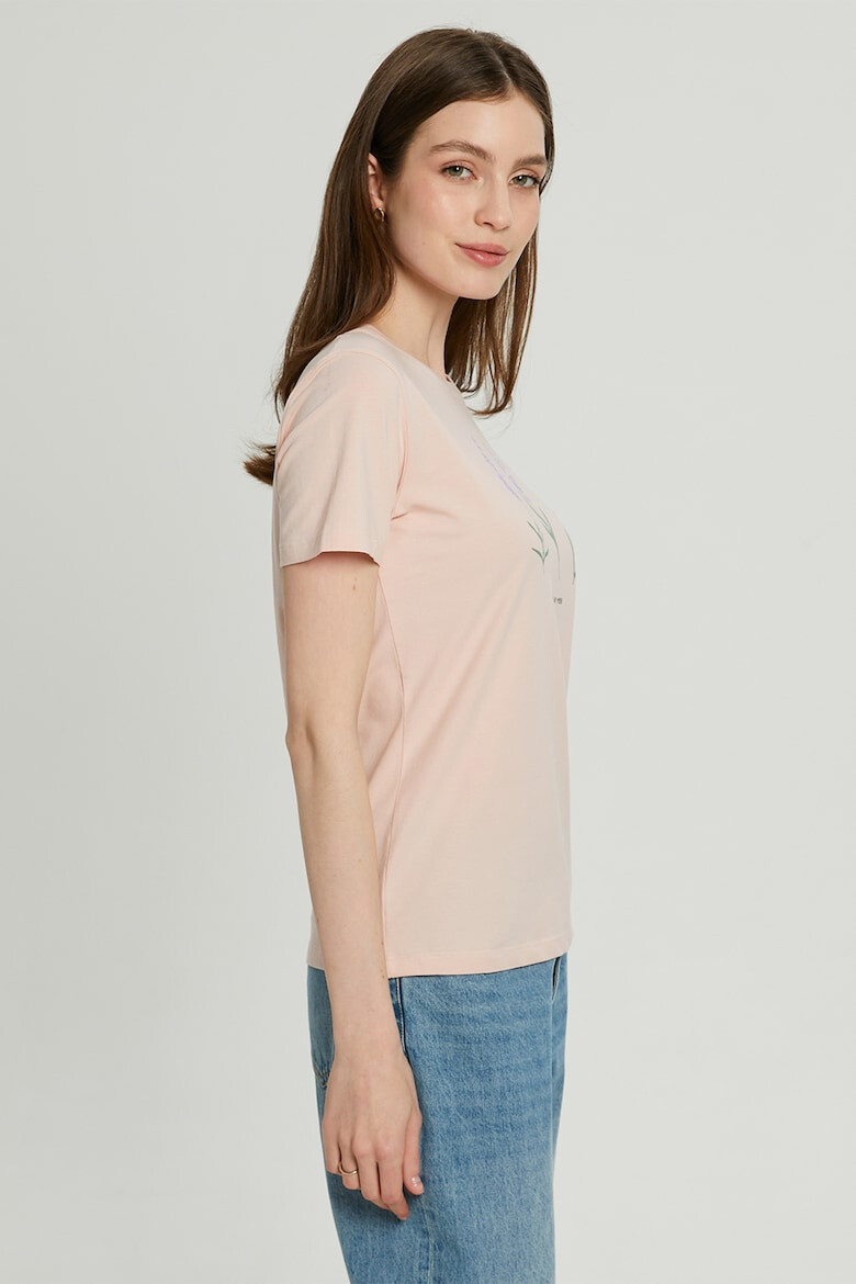 FINN FLARE Tricou cu decolteu la baza gatului si imprimeu floral - Pled.ro