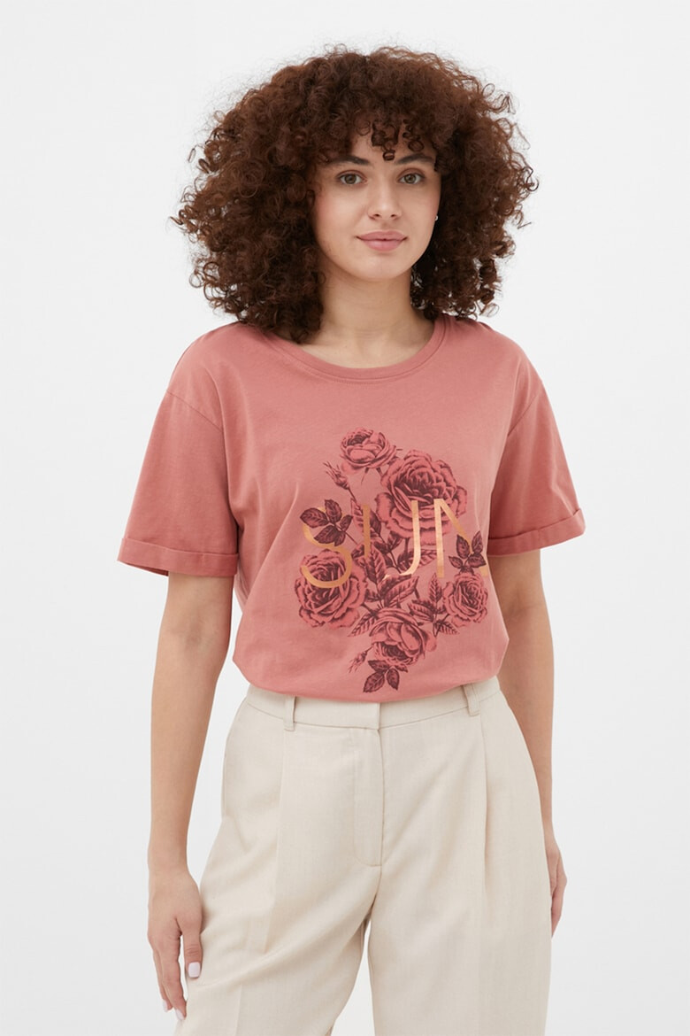 FINN FLARE Tricou cu decolteu rotund si imprimeu floral - Pled.ro