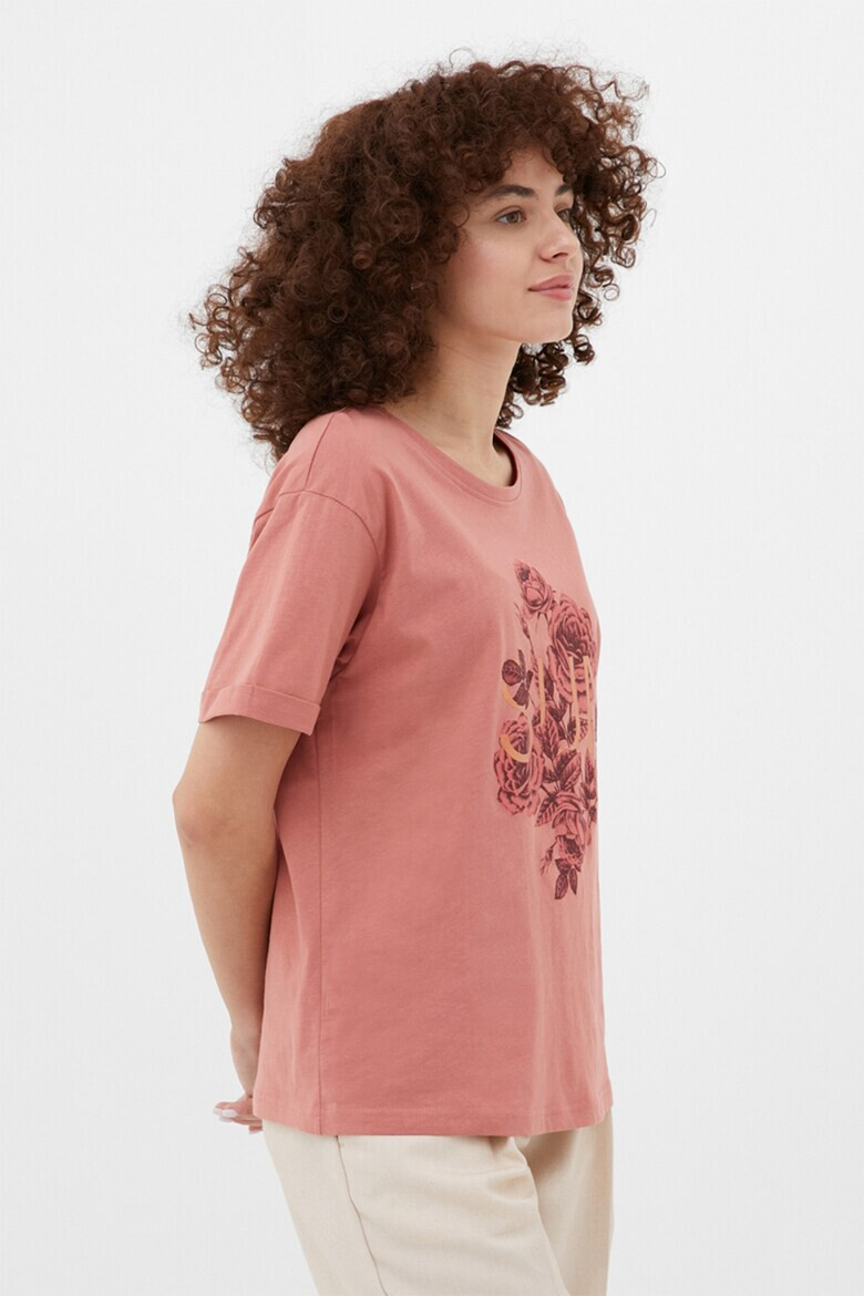 FINN FLARE Tricou cu decolteu rotund si imprimeu floral - Pled.ro