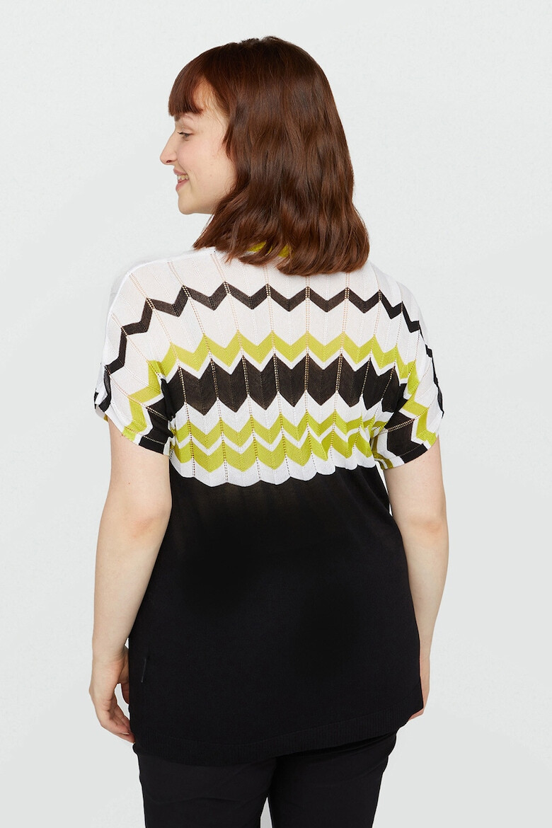 Fiorella Rubino Bluza cu decolteu in V si model chevron - Pled.ro