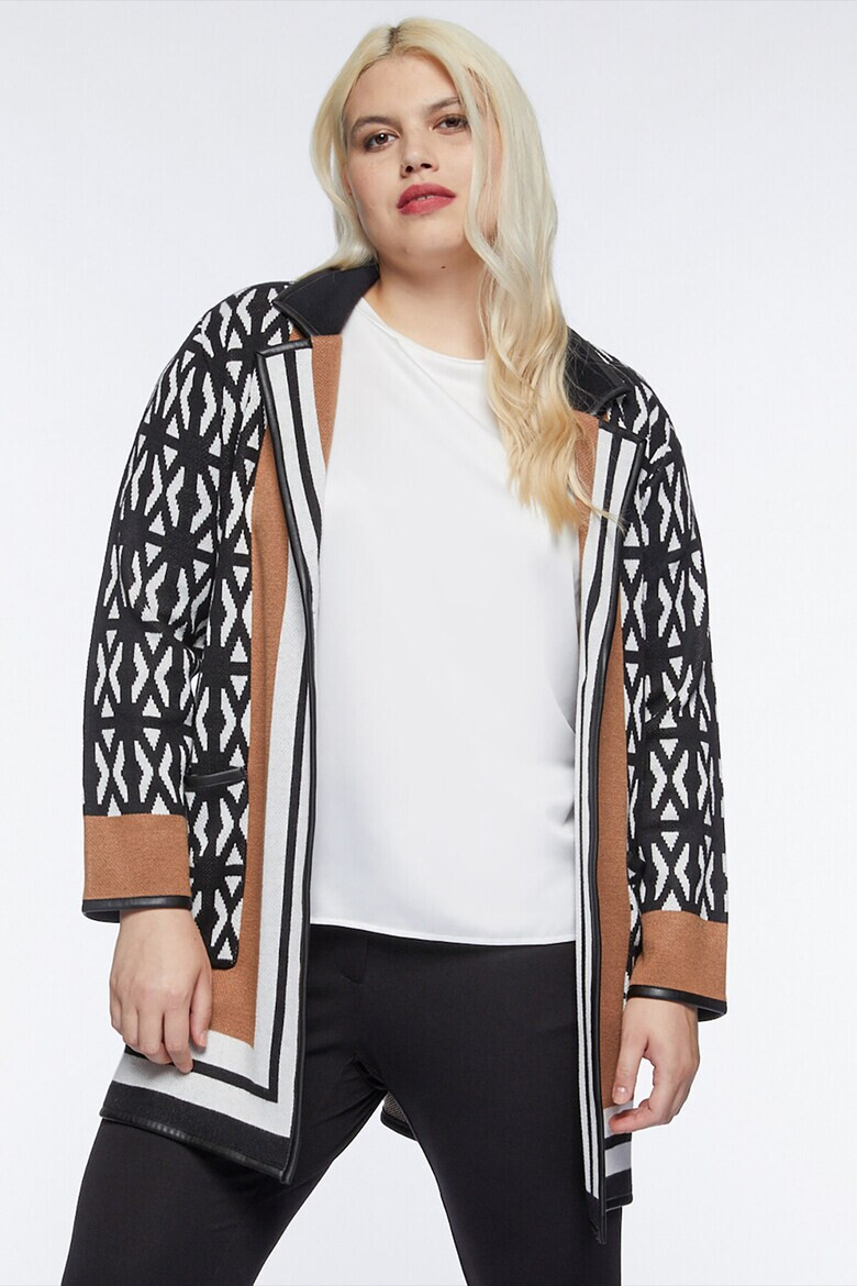 Fiorella Rubino Cardigan cu model geometric - Pled.ro