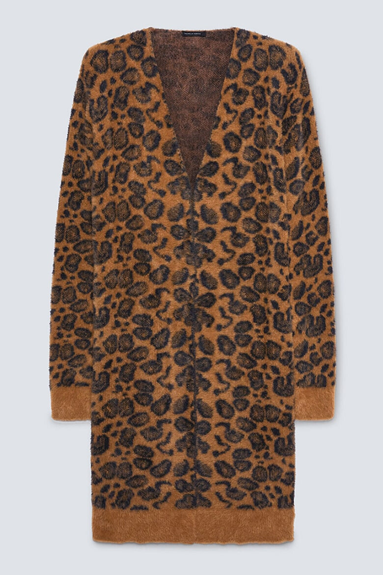 Fiorella Rubino Cardigan pufos cu animal print - Pled.ro