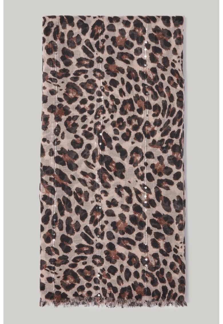 Fiorella Rubino Esarfa cu model cu animal print - Pled.ro