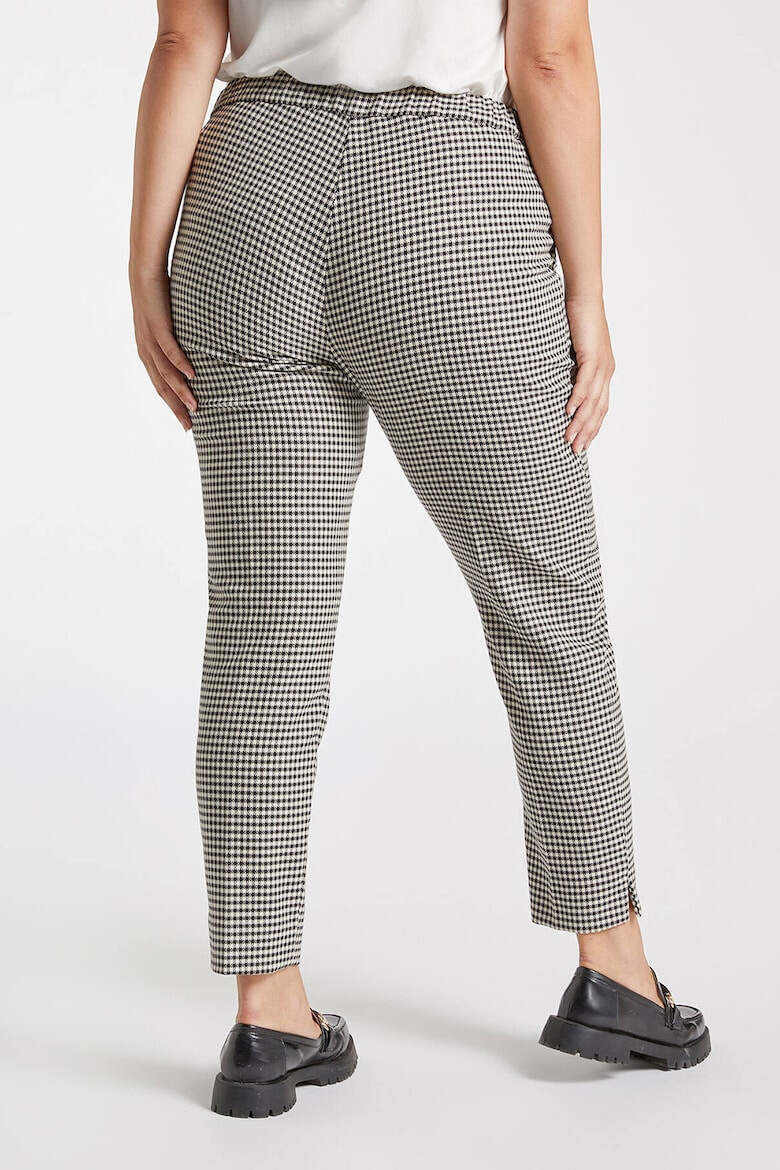 Fiorella Rubino Pantaloni crop cu model houndstooth - Pled.ro