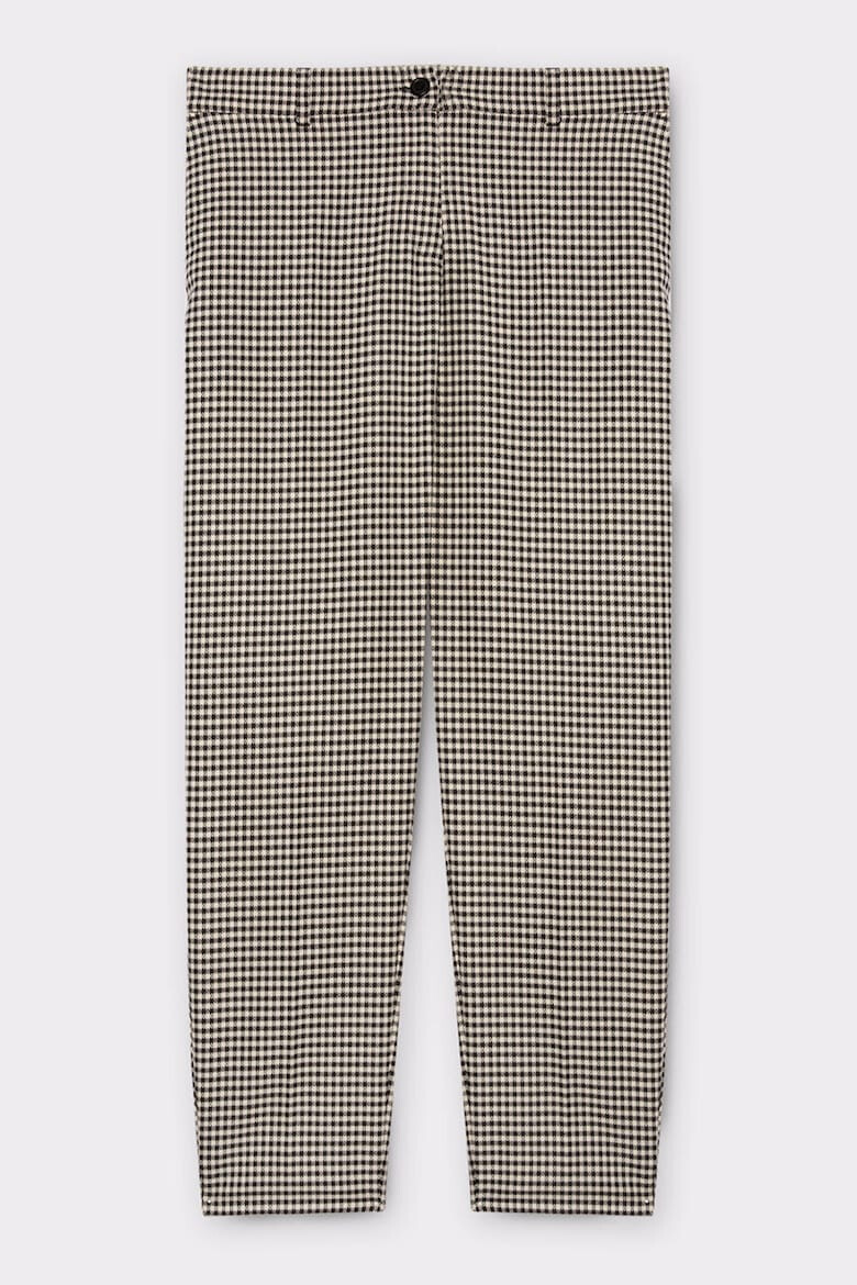 Fiorella Rubino Pantaloni crop cu model houndstooth - Pled.ro