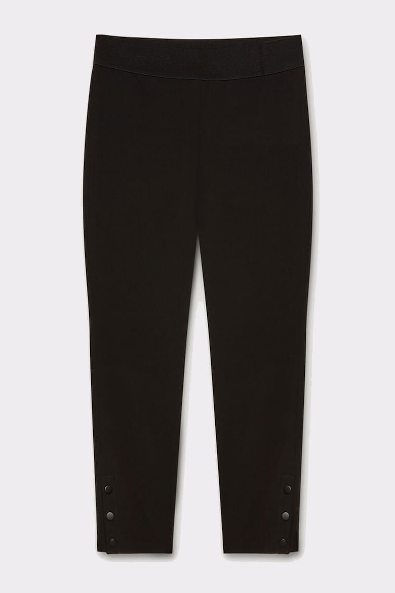 Fiorella Rubino Pantaloni crop cu slituri cu capse la terminatie - Pled.ro