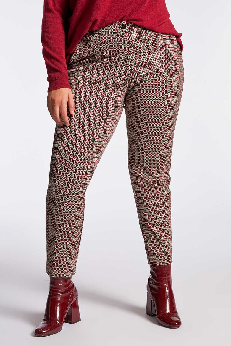 Fiorella Rubino Pantaloni slim fit cu model - Pled.ro