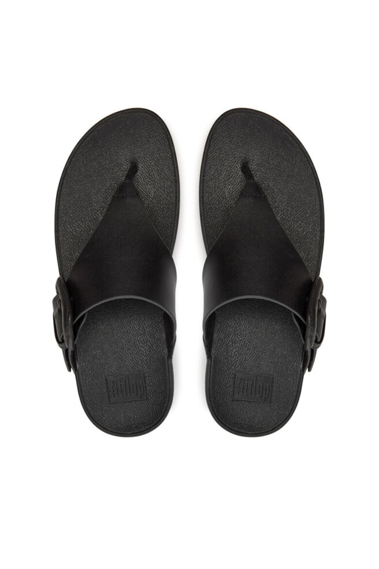 Fitflop Slapi papuci saboti dama 303870935 Piele naturala Negru - Pled.ro