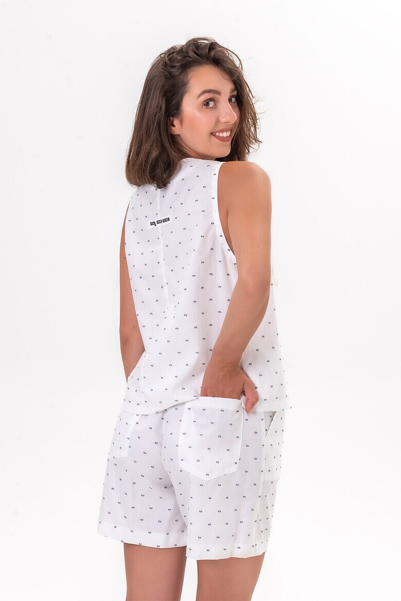 FOLD YOUR MIND Set de top cu model si pantaloni scurti - 2 piese - Pled.ro