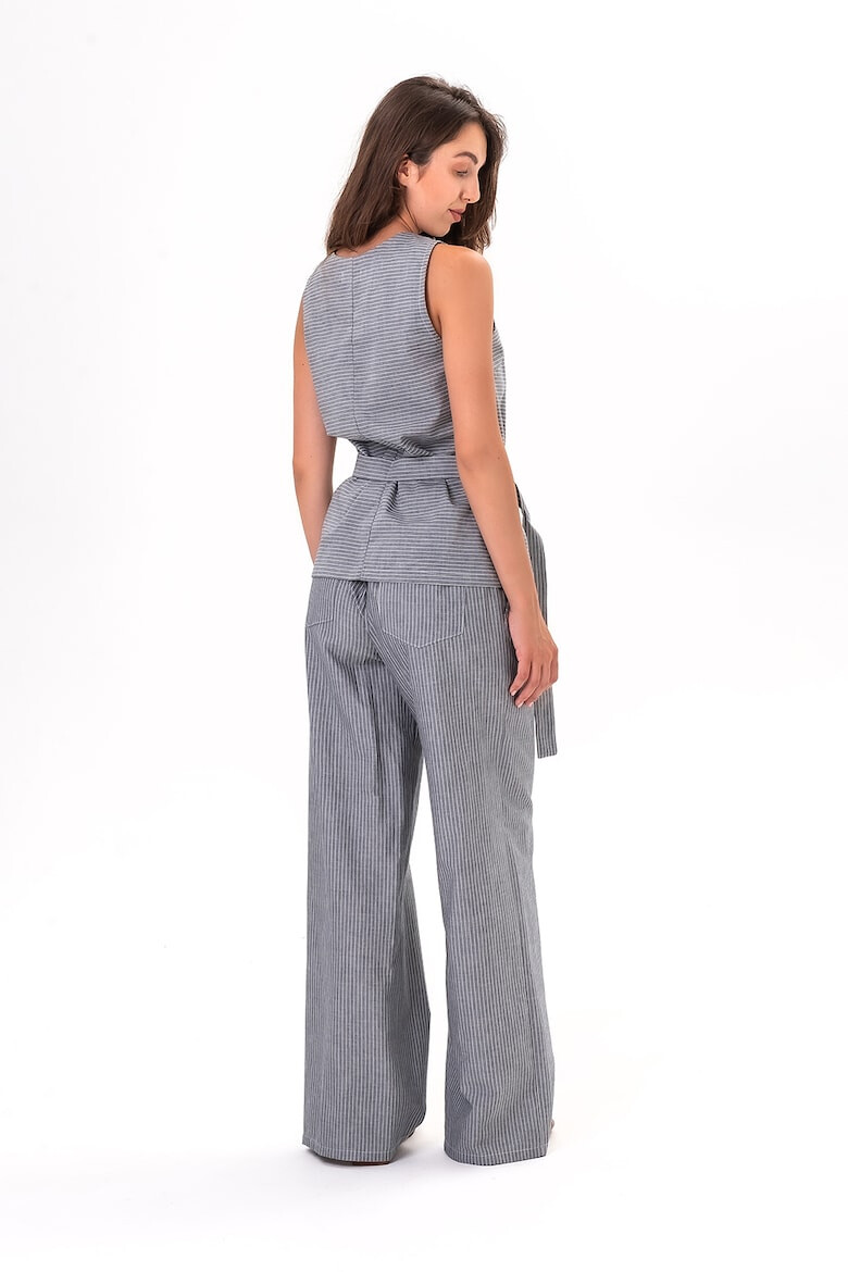 FOLD YOUR MIND Set de top si pantaloni cu model in dungi - 2 piese - Pled.ro