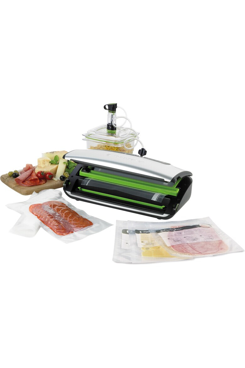 FoodSaver Aparat de vidat 1 viteza 28 cm Vidare umeda/uscata Cutter integrat Argintiu - Pled.ro