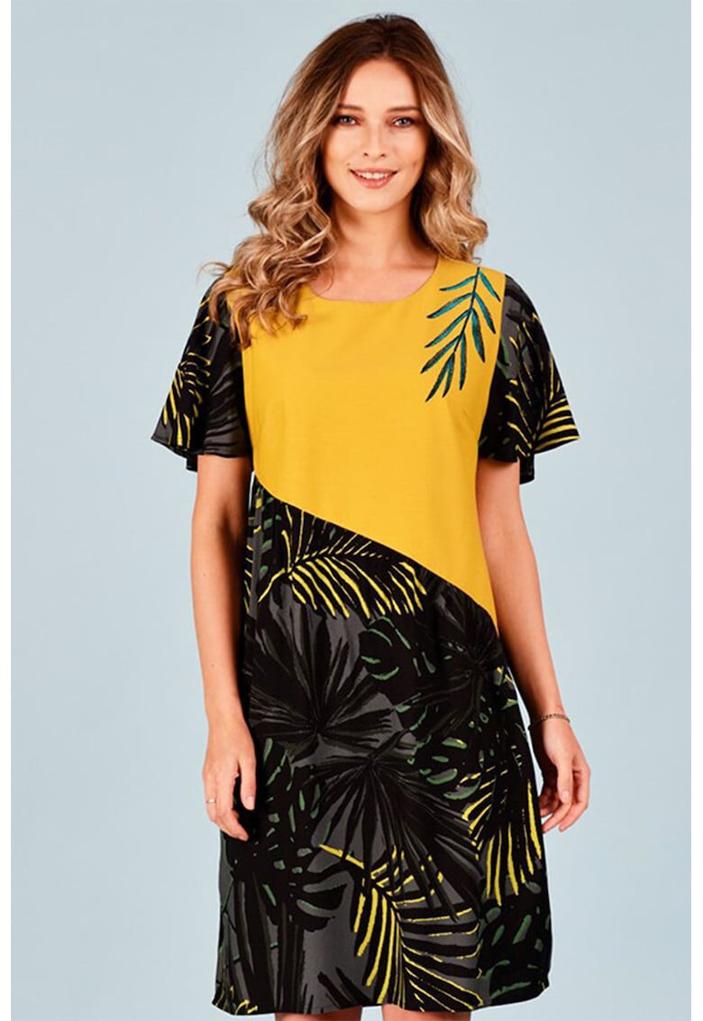 Format Lady Rochie mini cu model tropical - Pled.ro